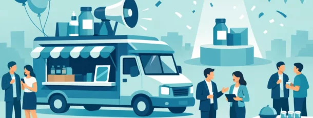 Foodtruck för produktlansering som märks