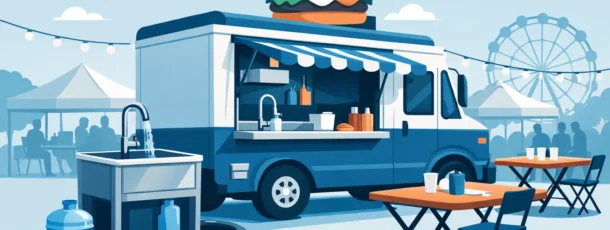 Foodtruck med rinnande vatten för event