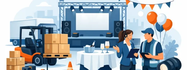 Vad ingår i truckuthyrning för event och kampanjer?