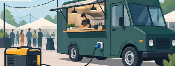 Hur mycket el kräver en foodtruck vid event?